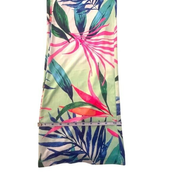 Reel Legends Womens Tropical Print Palazzo Pants L Polyester/Spandex - Picture 11 of 11